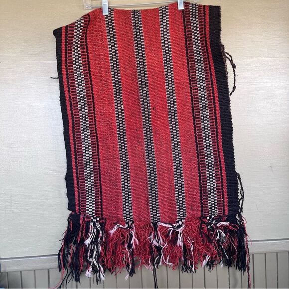 Striped Fringe Woven Vintage Chair Cover DYI Project Bag - Picture 1 of 8